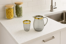 White Sparkle Laminate kitchen Oasis worktop 1m x 600mm x 38mm