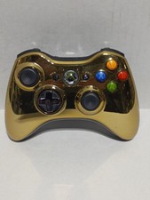 Microsoft Xbox 360 Metallic Gold Chrome Wireless Controller