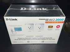 D-Link Powerline AV2 2000 Gigabit Passthrough Starter Kit DHP-P701AV NEW SEALED✅