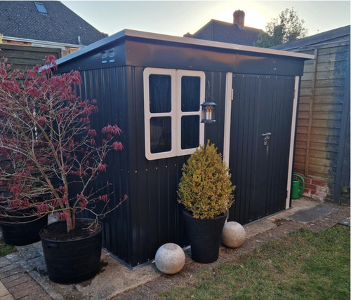 Metal garden storage shed - shed, tool