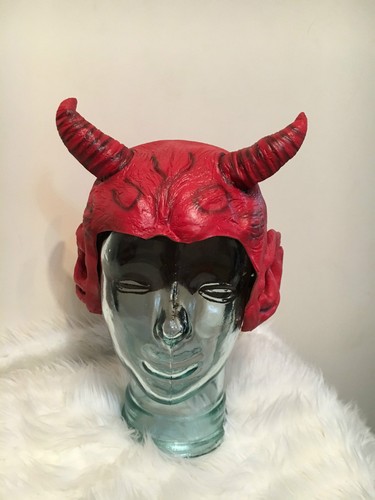 Latex devil headpiece with - devil,