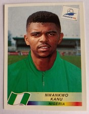 France 98 World Cup sticker numero 258,  Nwankwo Kanu, Panini