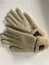 UGG WOMENS BEIGE GLOVES
