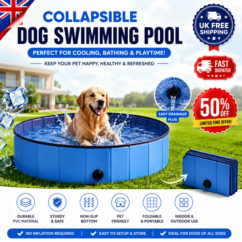 Large foldable dog swimming - foldable,