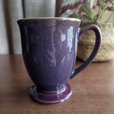 Denby Storm Footed Mugs Purple