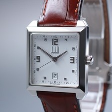[N MINT] Dunhill Cityscape 8005 White Dial 27mm Date Men's Qz Watch From JP U745