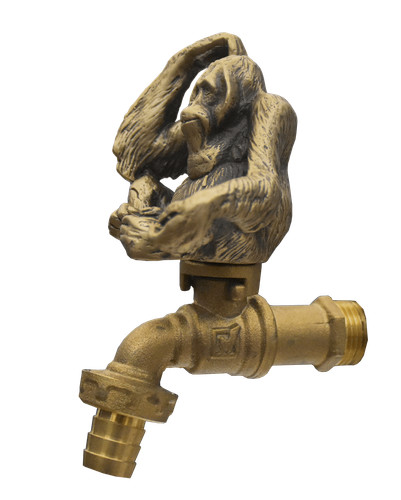 Brass garden tap monkey spigot - brass,