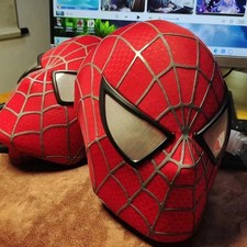 Spiderman 1:1 Mask With Face Shell & Megnatic Lens Cosplay