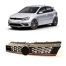  Vw Polo Gti 2014-2017 Front Bumper Main Grille With Red Trim High Quality New