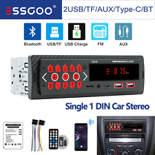 Car Stereo Radio Single 1 Din Bluetooth MP3 Player In-dash Head Unit AUX/FM/USB