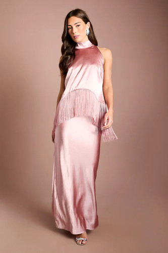 Coast pink maxi dress womens - coast,