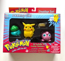 Pokemon Hasbro TOMY 1999 Desktop Set - Calculator - Sharpener - Brand NEW SEALED