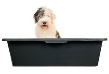 Dog wash bath with easy-empty