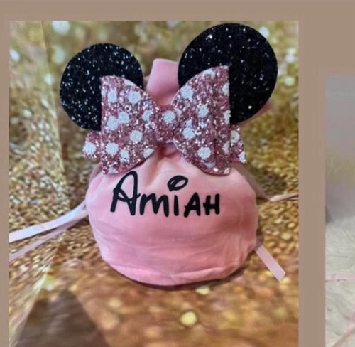 Minnie personalised bag pink - bag.,