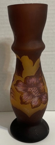 Emile galle vase - vase, etched