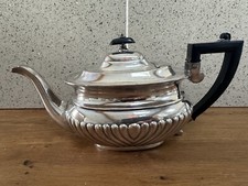 Antique Silver Teapot Fluted