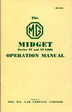 MG TF OWNERS MANUAL HANDBOOK