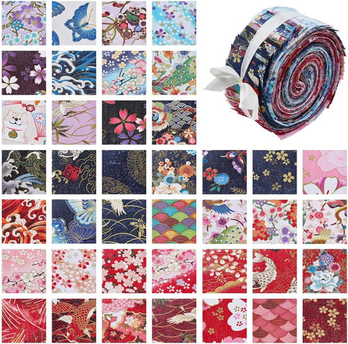 40pcs jelly roll fabric cotton - roll,