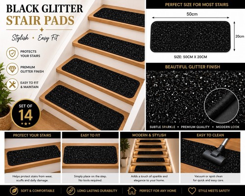 Black glitter open plan - 14,