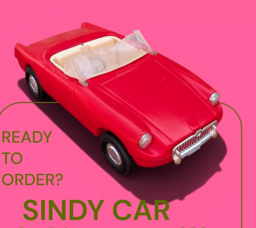 Sindy red convertible doll car - sindy,