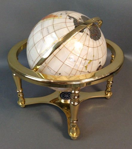 Pearlised gemstone world - pearlised, globe
