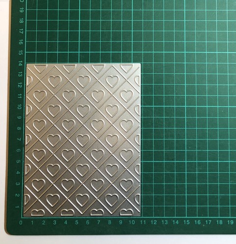 Heart grid hot foil background - heart,