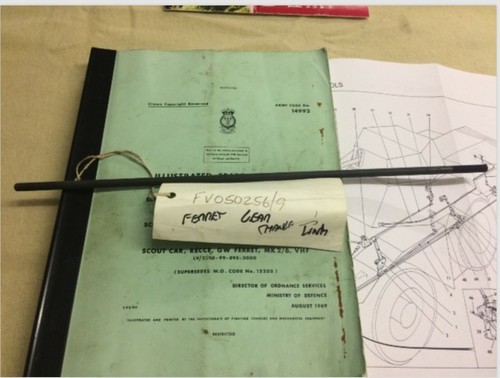 Daimler ferret control rod - control,