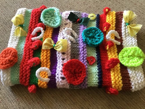 Hand knitted sensory twiddle - hand,