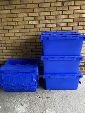 10 large Plastic Moving Crates