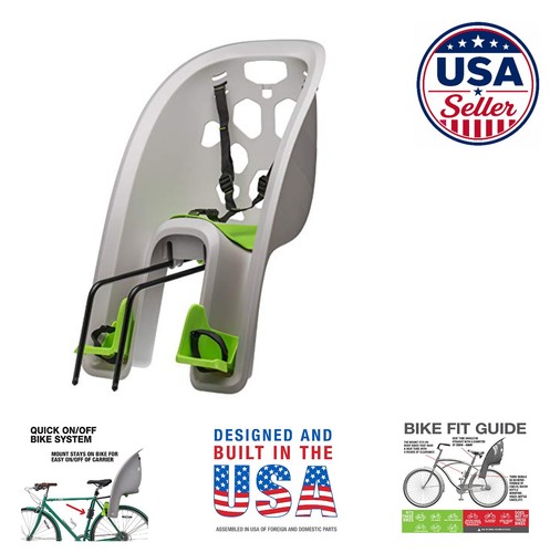 Child bike seat gray rear - gray,