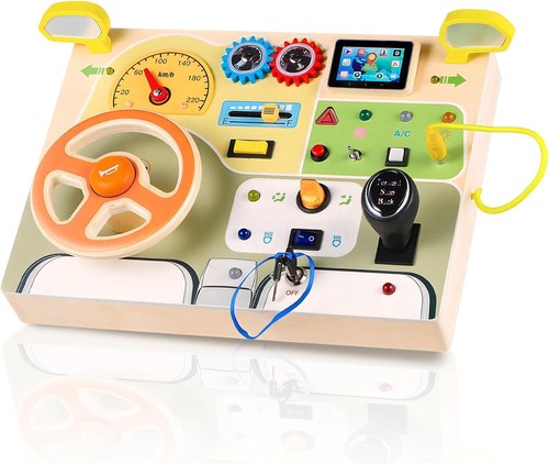 Wooden car driving steering - car,