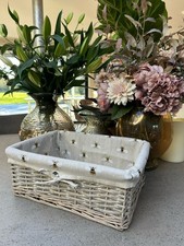 Shallow Wicker Storage Baskets