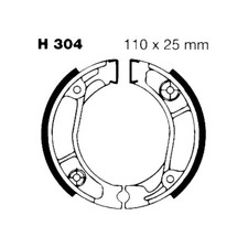 PAIR BRAKE JAWS EBC H304 FOR