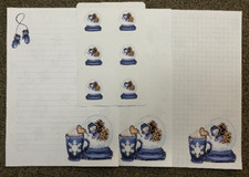 Winter Snowglobe Stationery, 25 Sheet Letter Writing Paper & 6 Stickers Set