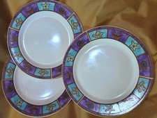 3x Royal Norfolk Purple Green