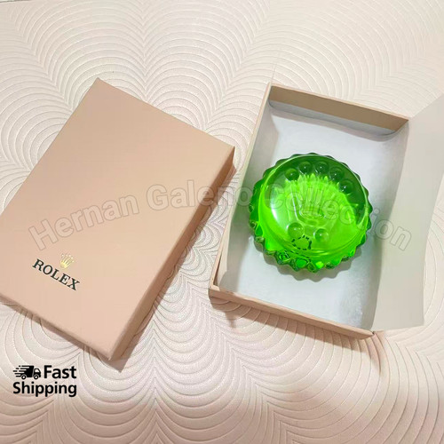Rolex green crystal glass - rolex,