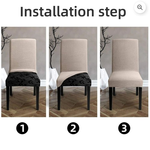 Khaki chair covers dining - covers,