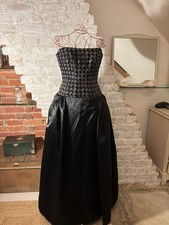 Vintage BOB MACKIE 1990s, strapless, beaded  BALL EVENING GOWN  SZ 6