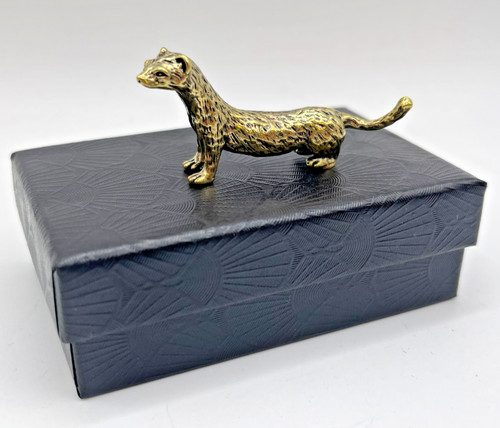Solid brass weasel - solid, mini