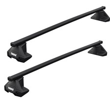 Thule SquareBar Evo Roof Bars Black fits Volkswagen Caddy Cargo Maxi 2021-