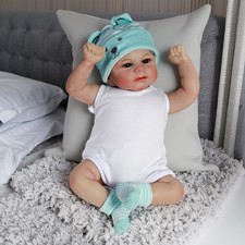 Lifelike Reborn Baby Dolls Vinyl Silicone Real Alive Newborn Boy Doll Xmas Gift