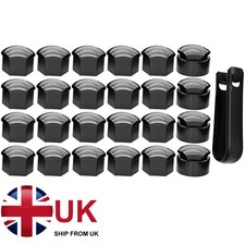 24Pcs Black Wheel Lug Nut Bolt
