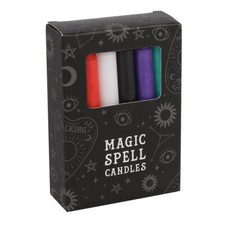 Magic Spell Candles Pack Of 12 Mixed, Pagan Wiccan Witchcraft Protection Luck