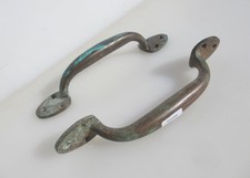 Vintage Bronze Door Handles Shop Pulls Old Pub Cinema Deco Antique Brass 8.75"H