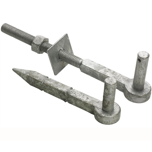 Field gate hinges hook to - field,
