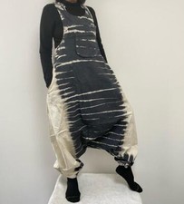 Tie Dye Drop Crotch Dungarees