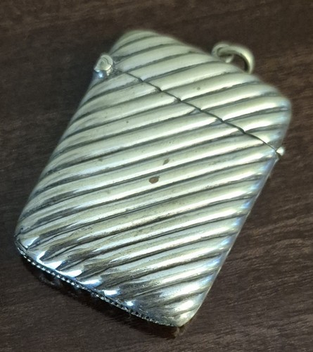 Antique silver plated vesta - plated,