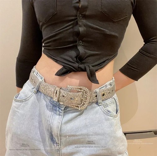 Elegant rhinestone waist - elegant, belt