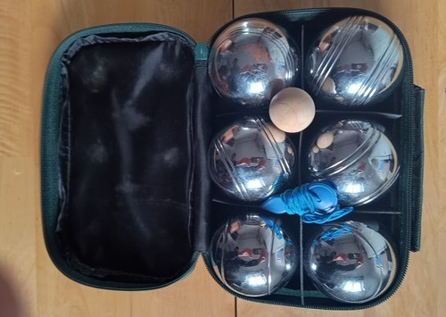 Steel boules with wooden - boules,