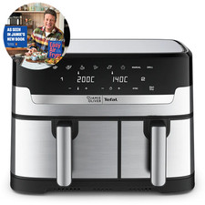 Tefal EY90JDG0 Dual Drawer Air fryer by Jamie Oliver 8.3L 2400W Silver & Black